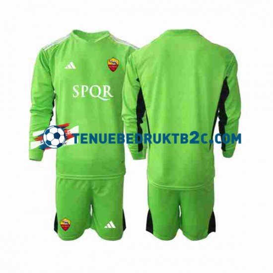 Uitshirt AS Roma Keeper Voetbalteneu Kinderen 2023-24 L-S