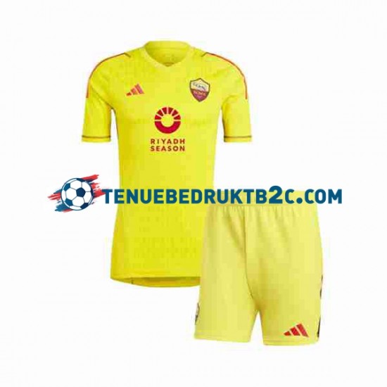 Thuisshirt AS Roma Keeper Voetbalteneu Kinderen 2023-24 S-S