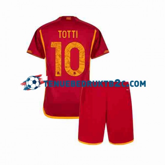 Thuisshirt AS Roma Totti 10 Voetbalteneu Kinderen 2023-24 S-S