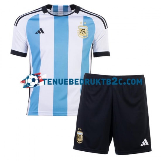 Thuisshirt Argentinië Voetbalteneu Kinderen WK 2022 S-S