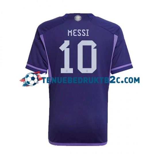 Uitshirt Argentinië Lionel Messi 10 Mannen WK 2022 S-S