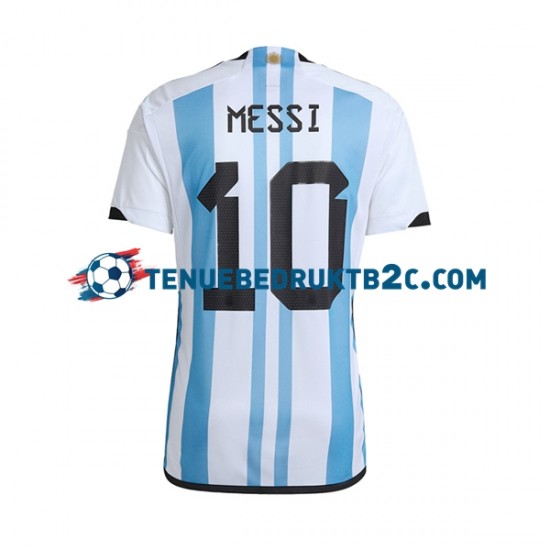 Thuisshirt Argentinië Lionel Messi 10 Mannen WK 2022 S-S