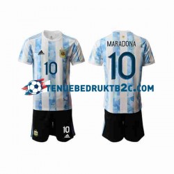 Thuisshirt Argentinië Maradona 10 2020-2021 Voetbalteneu Kinderen S-S