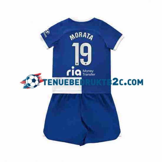 Uitshirt Atlético Madrid Alvaro Morata 19 Voetbalteneu Kinderen 2023-24 S-S