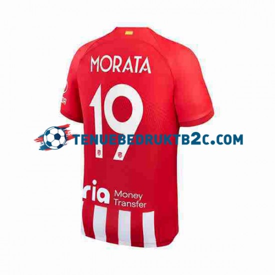 Thuisshirt Atlético Madrid Alvaro Morata 19 Mannen 2023-24 S-S