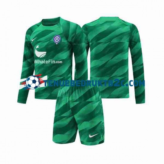 Uitshirt Atlético Madrid Keeper Voetbalteneu Kinderen 2023-24 L-S