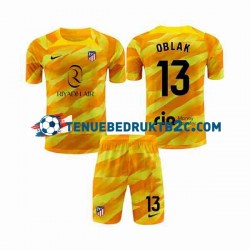 Atlético Madrid Keeper Jan Oblak 13 Voetbalteneu Kinderen 2023-24 S-S Oranje