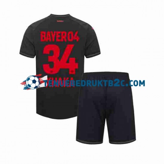 Thuisshirt Bayer 04 Leverkusen Granit Xhaka 34 Voetbalteneu Kinderen 2023-24 S-S