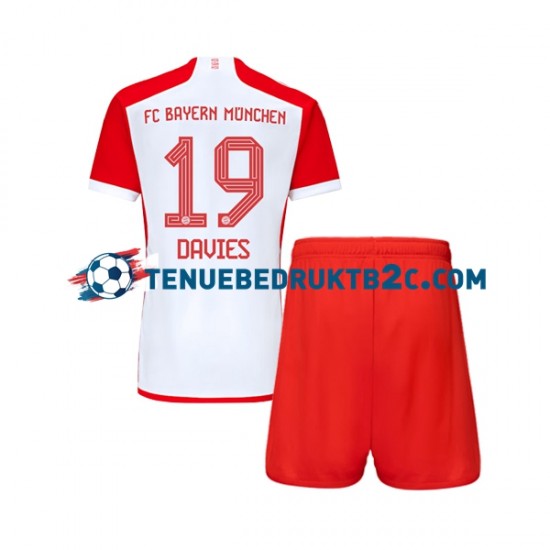 Thuisshirt FC Bayern München Alphonso Davies 19 Voetbalteneu Kinderen 2023-24 S-S