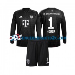Thuisshirt FC Bayern München Keeper Manuel Neuer 1 Voetbalteneu Kinderen 2023-24 L-S