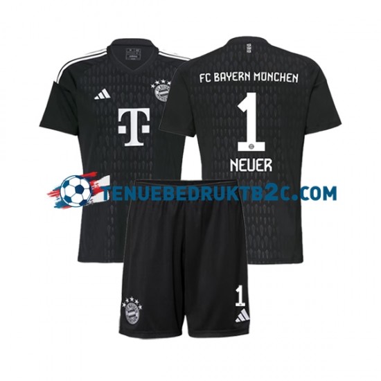 Thuisshirt FC Bayern München Keeper Manuel Neuer 1 Voetbalteneu Kinderen 2023-24 S-S