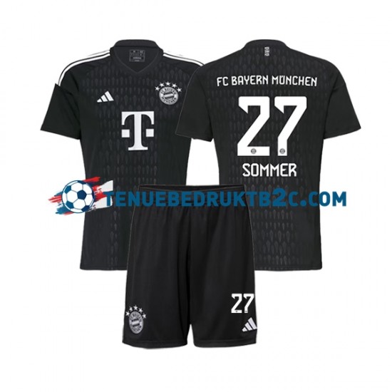 Thuisshirt FC Bayern München Keeper Yann Sommer 27 Voetbalteneu Kinderen 2023-24 S-S