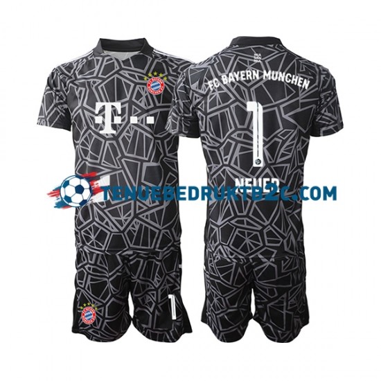 Thuisshirt FC Bayern München Keeper Manuel Neuer 1 Voetbalteneu Kinderen 2022-23 S-S