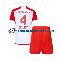 Thuisshirt FC Bayern München Matthijs de Ligt 4 Voetbalteneu Kinderen 2023-24 S-S