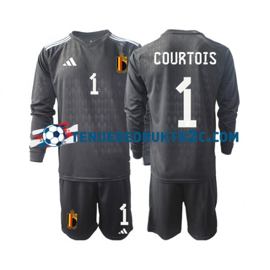 Uitshirt België Keeper Courtois 1 Voetbalteneu Kinderen 2022 L-S