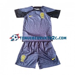 Thuisshirt Brazilië Keeper Voetbalteneu Kinderen WK 2022 S-S