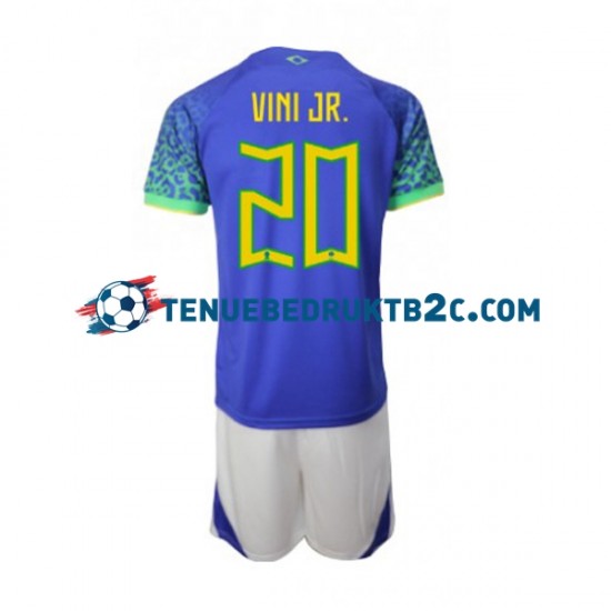 Uitshirt Brazilië Vinicius Junior 20 Voetbalteneu Kinderen WK 2022 S-S