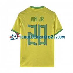 Thuisshirt Brazilië Vinicius Junior 20 Mannen WK 2022 S-S
