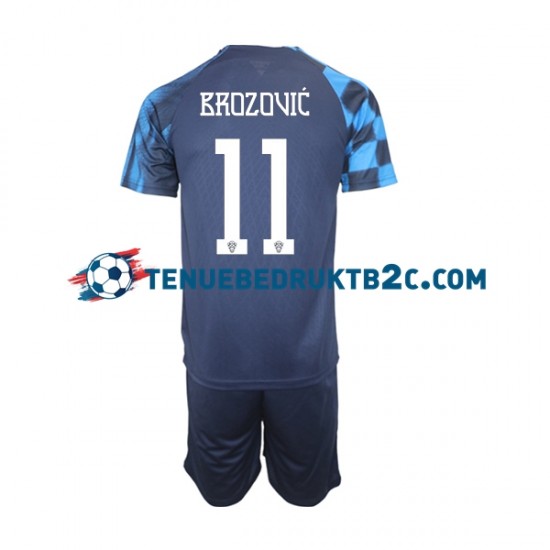 Uitshirt Kroatië Brozovic 11 Voetbalteneu Kinderen WK 2022 S-S