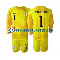 Thuisshirt Kroatië Keeper Dominik Livakovic 1 Voetbalteneu Kinderen WK 2022 L-S