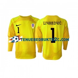 Thuisshirt Kroatië Keeper Dominik Livakovic 1 Mannen WK 2022 L-S