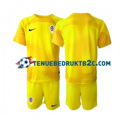 Thuisshirt Kroatië Keeper Voetbalteneu Kinderen WK 2022 S-S