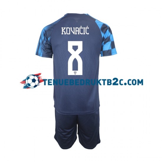 Uitshirt Kroatië Kovacic 8 Voetbalteneu Kinderen WK 2022 S-S