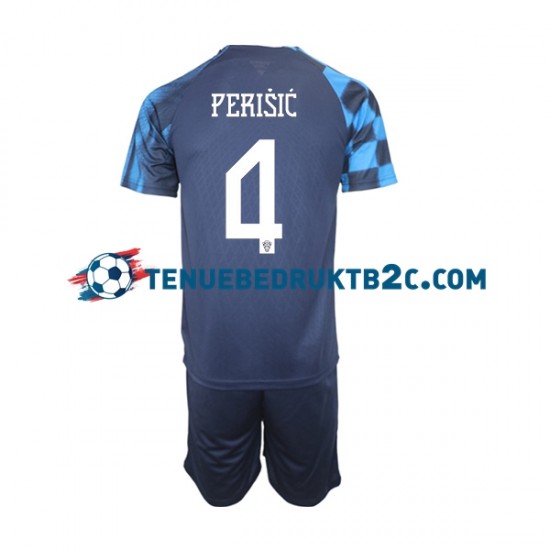 Uitshirt Kroatië Perisic 4 Voetbalteneu Kinderen WK 2022 S-S