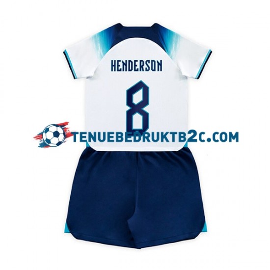 Thuisshirt Engeland Henderson 8 Voetbalteneu Kinderen WK 2022 S-S