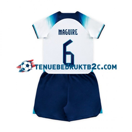 Thuisshirt Engeland Maguire 6 Voetbalteneu Kinderen WK 2022 S-S