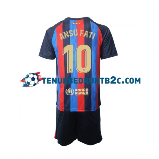 Thuisshirt FC Barcelona Ansu Fati 10 Voetbalteneu Kinderen 2022-23 S-S