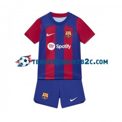 Thuisshirt FC Barcelona Voetbalteneu Kinderen 2023-24 S-S