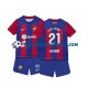 Thuisshirt FC Barcelona Frenkie de Jong 21 Voetbalteneu Kinderen 2023-24 S-S