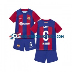 Thuisshirt FC Barcelona Gavi 6 Voetbalteneu Kinderen 2023-24 S-S