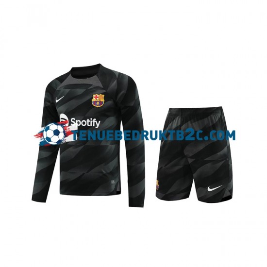 Uitshirt FC Barcelona Keeper Voetbalteneu Kinderen 2023-24 L-S