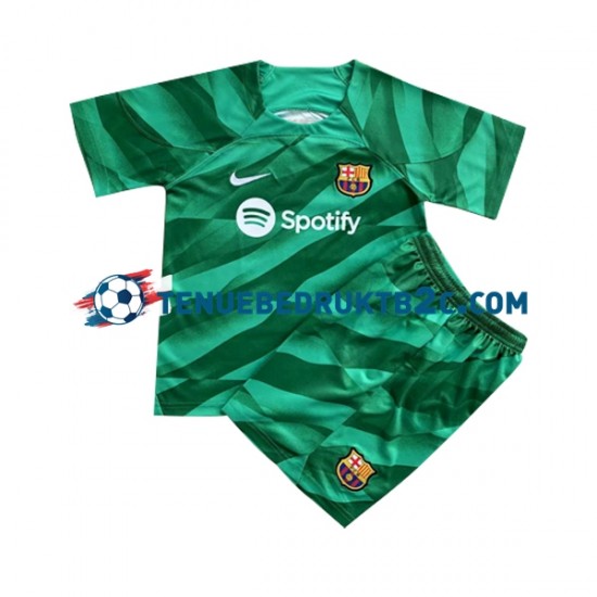 Thuisshirt FC Barcelona Keeper Voetbalteneu Kinderen 2023-24 S-S