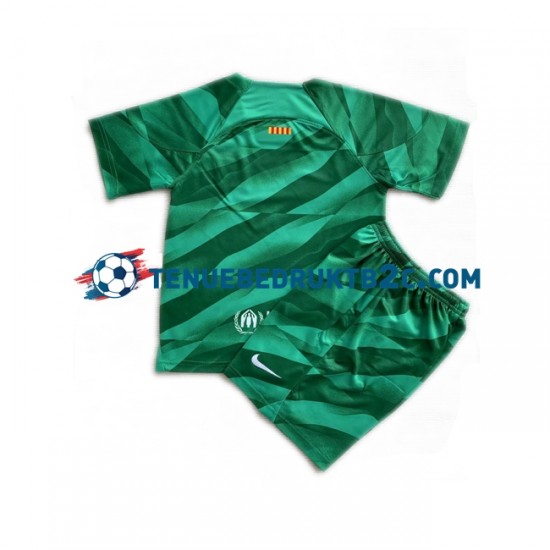 Thuisshirt FC Barcelona Keeper Voetbalteneu Kinderen 2023-24 S-S