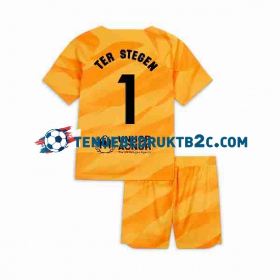 4de shirt FC Barcelona Keeper Ter Stegen 1 Voetbalteneu Kinderen 2023-24 S-S