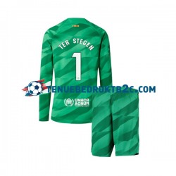 Thuisshirt FC Barcelona Keeper Ter Stegen 1 Voetbalteneu Kinderen 2023-24 L-S
