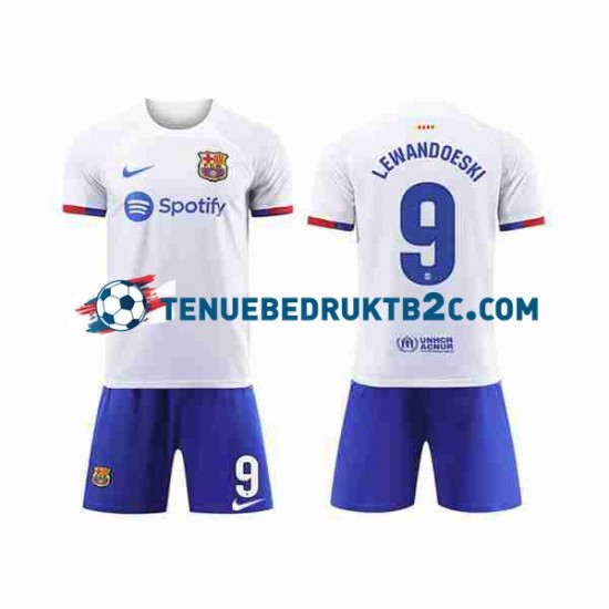 Uitshirt FC Barcelona LEWANDOWSKI 9 Voetbalteneu Kinderen 2023-24 S-S