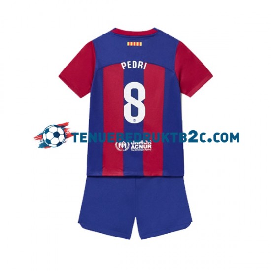 Thuisshirt FC Barcelona Pedri 8 Voetbalteneu Kinderen 2023-24 S-S