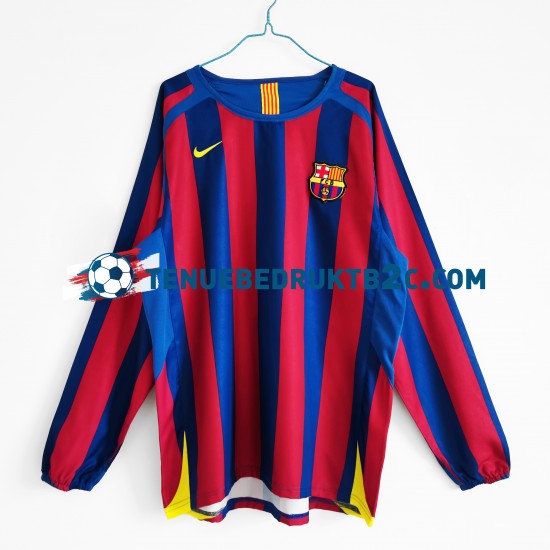 Thuisshirt Retro FC Barcelona Mannen 2005-2006 L-S