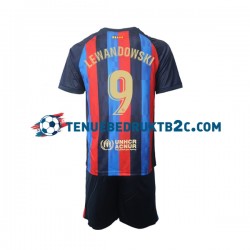 Thuisshirt FC Barcelona Robert Lewandowski 9 Voetbalteneu Kinderen 2022-23 S-S