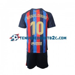 Thuisshirt FC Barcelona Ronaldinho 10 Voetbalteneu Kinderen 2022-23 S-S