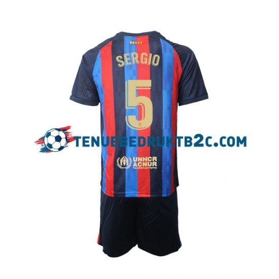 Thuisshirt FC Barcelona Sergio Busquets 5 Voetbalteneu Kinderen 2022-23 S-S