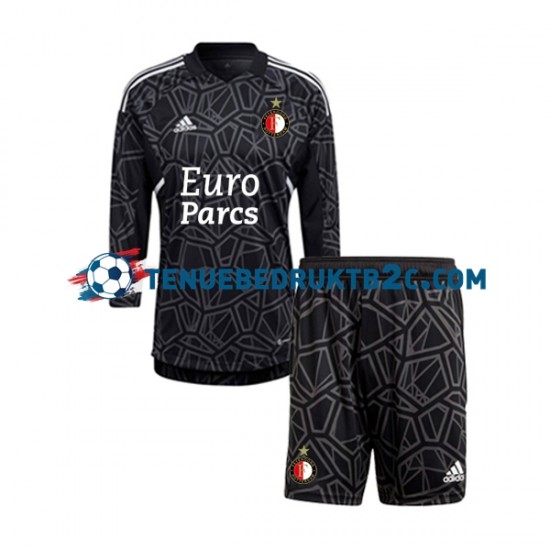 4de shirt Feyenoord Rotterdam Keeper Voetbalteneu Kinderen 2022-23 L-S