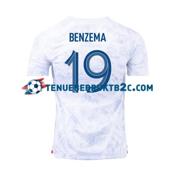 Uitshirt Frankrijk Benzema 19 Mannen WK 2022 S-S