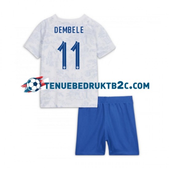 Uitshirt Frankrijk Dembele 11 Voetbalteneu Kinderen WK 2022 S-S