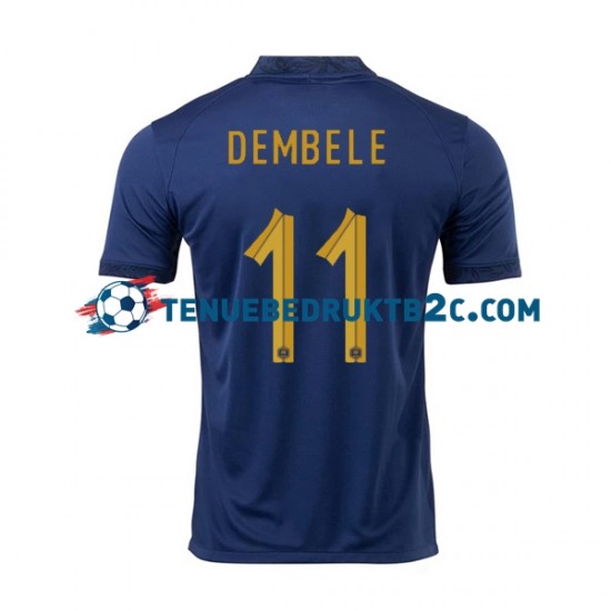 Thuisshirt Frankrijk Dembele 11 Mannen WK 2022 S-S