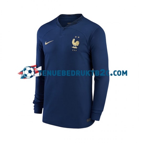 Thuisshirt Frankrijk Mannen WK 2022 L-S